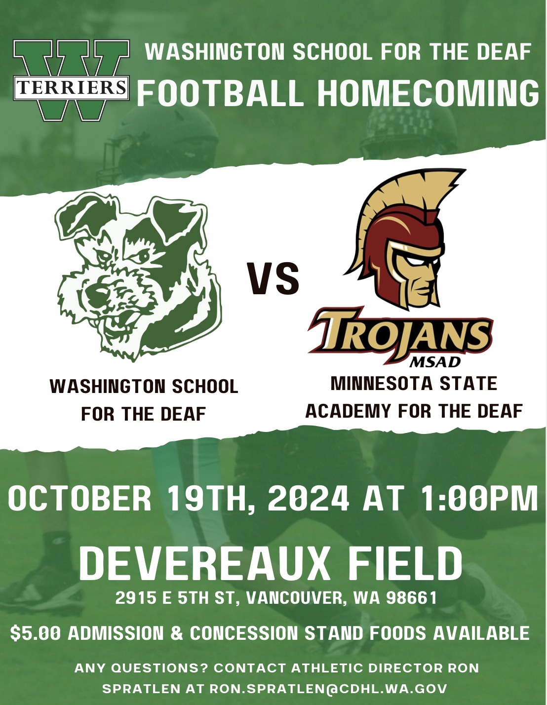 Homecoming football game flyer